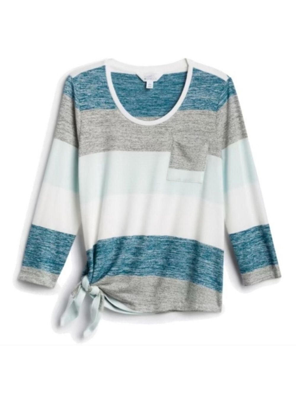MARKET & SPRUCE VREELAN SIDE KNOT 1 POCKET KNIT TOP SHIRT SIZE L LIKE NEW!
